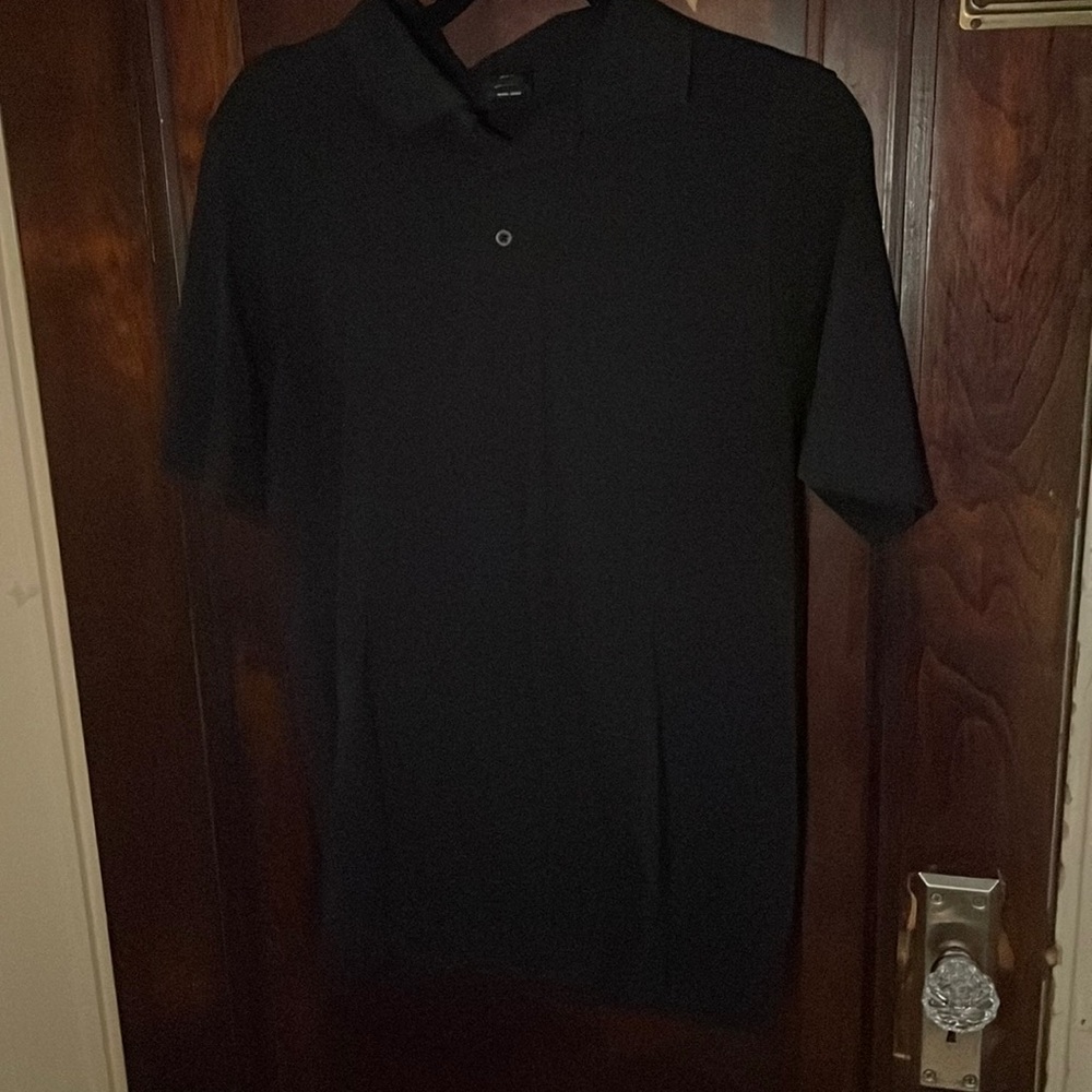 Black polo shirt